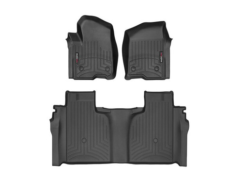 2015-2024 GMC Sierra 2500HD/3500HD WeatherTech Floor Liners - Full Set Example