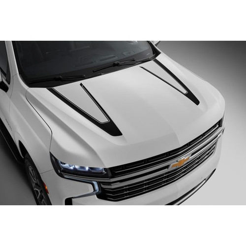 2021-2023 Chevrolet Suburban Hood Stripe Decal Package- Installed