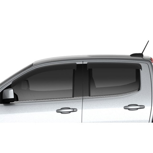 2015-2022 Chevrolet Colorado Tape-On Window Deflectors- Crew Cab 