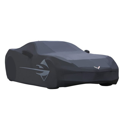 2014-2019 Chevrolet Corvette All-Weather Outdoor Car Cover- Stingray Logo (Black)