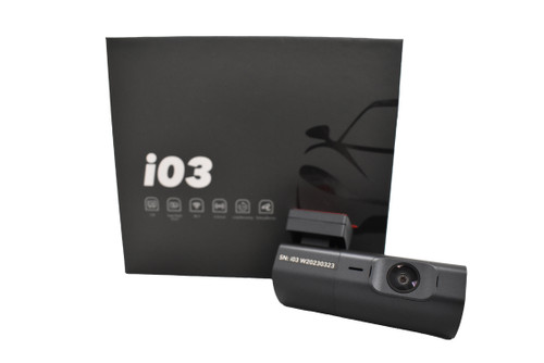 Wolfbox i03 - 2.55k Dash Cam Kit - packaging with device 