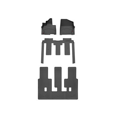 2025-2026 Kia Carnival Hybrid WeatherTech Floor Liners - 8-Passenger Front, 2nd and 3rd Rows