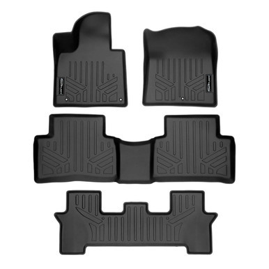 2021-2025 Kia Sorento SmartLiner Floor Mats - Bench Full Set (1st, 2nd and 3rd Row)