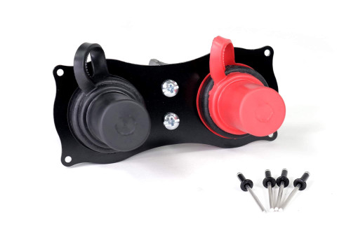 Motion Raceworks 18-170 - Battery Charging Lug Bulkhead w/ Black Anodized Mounting Flange 18-170
