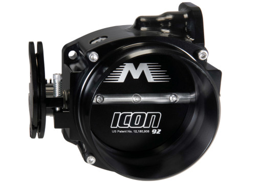 Motion Raceworks 10-130BLK-1 - ICON 92/95mm LS Cable Drive Throttle Body (Black) w/ Interchangeable Connection