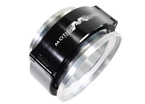 Motion Raceworks 21-148BLK - Quick Seal Connector Kit 3" to 3.5" Expander Adapter w/ 3 Piece Clamp and Weld Flanges