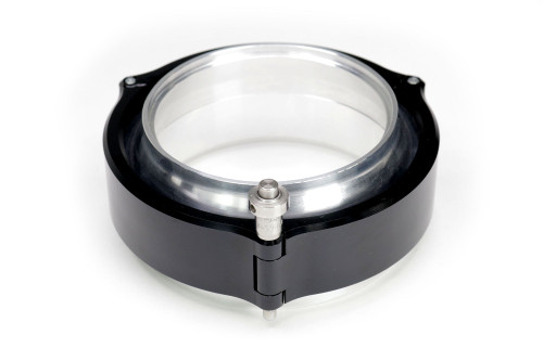 Motion Raceworks 21-145BLK - Quick Seal Connector Kit 4" to 3.5" Adapter w/ 3 Piece Clamp and Weld Flanges 21-145