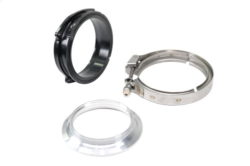 Motion Raceworks 10-14006BLK-2 - 3.5" V-Band w/ Quick Release Clamp / Weld Flange for ICON 102mm Black