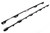 Motion Raceworks 30-10005-1 - Motion Raceworks 1979-93 Fox Body Dzus Hood Rails (38.75") (Black Anodized)