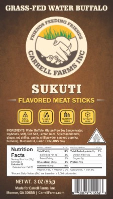 Buffalo Meat Sticks- Sukuti flavored- 10 pack