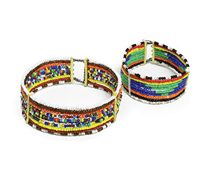Massai Beaded Bracelets Flat - Assorted
