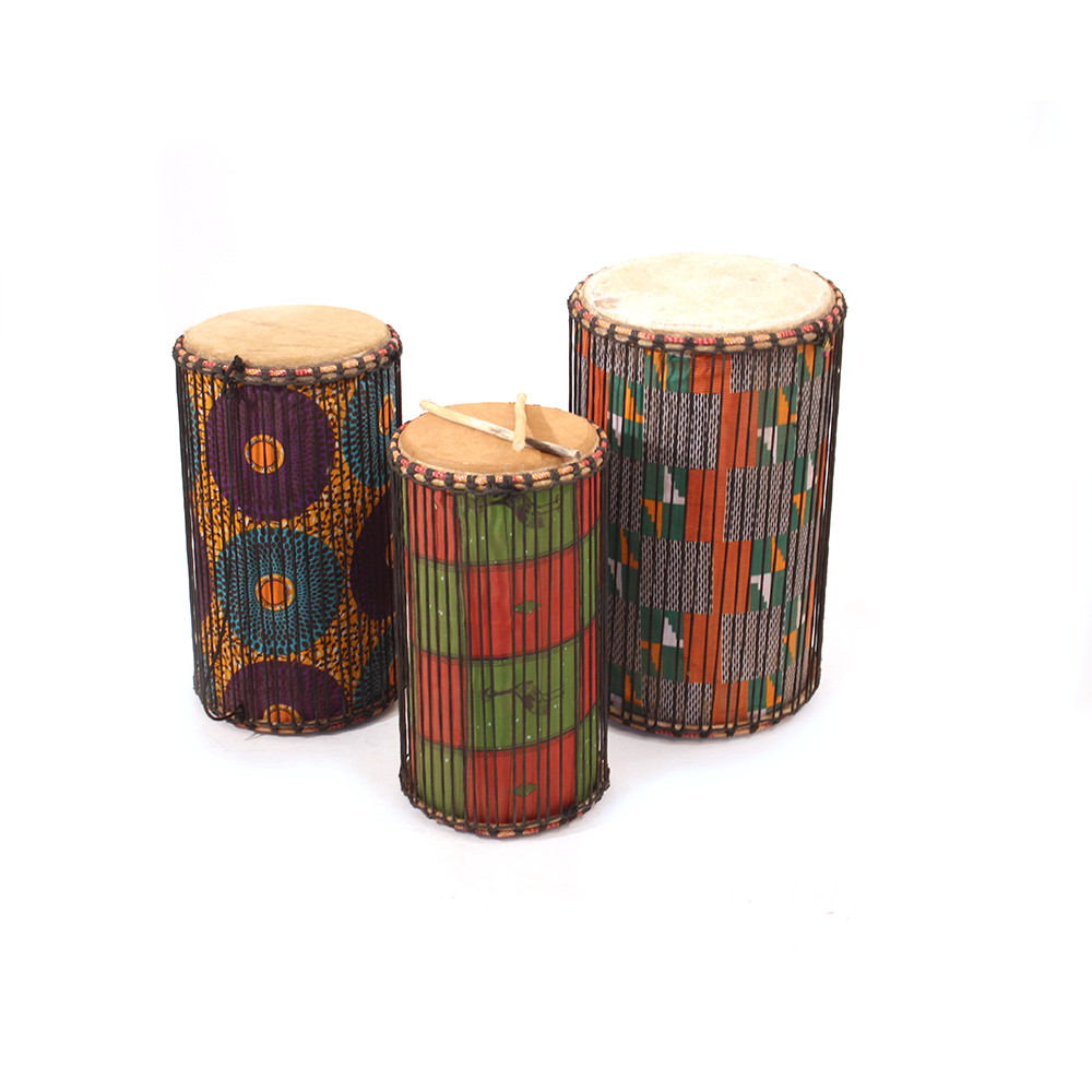 Ghanaian Dun Dun Drums (Set Of 3) Style1 Drums & Drum Accessories