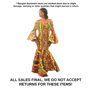 DAMAGED African-Made Kente Gown