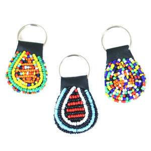 Round Beaded Maasai Key Chains