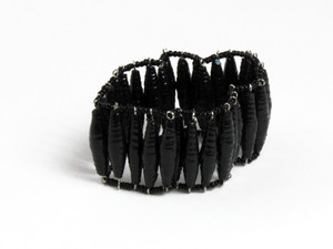 Elastic Bead Bracelet: Black