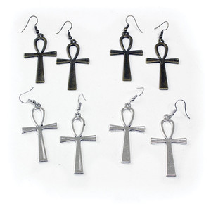 Set Of 4 Vintage Ankh Earring Pairs