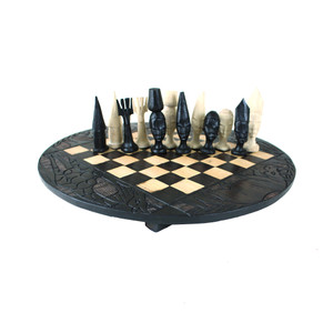 Makonde Chess Set [2] Round Board