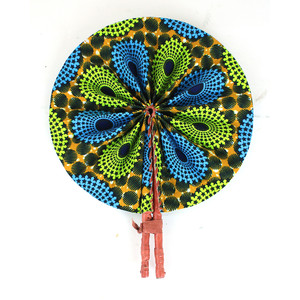 Blue/Green Superstar Folding Fan