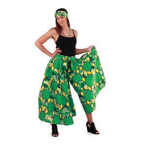 African Print Palazzo Pants: Green