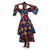 African Print Circles Multi-Tiered Dress