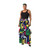 Abstract Print Layered Long Skirt