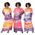 Set Of 3 Tie Dye Long Dresses