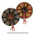 Brgndy/Mustard African Print Folding Fan