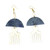 Half Moon & White Comb Bone Earring