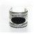 Silver Cuff w/Black Beads