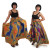 Traditional Print Paneled Skirt