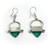 Tuareg Silver Earrings - Green Jewel