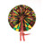 Black/Orange/Green Kente Folding Fan