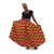 Red Kente Long Skirt