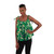 African Print Tier-Tie Top: Green