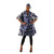 Blue & White African Print Smock