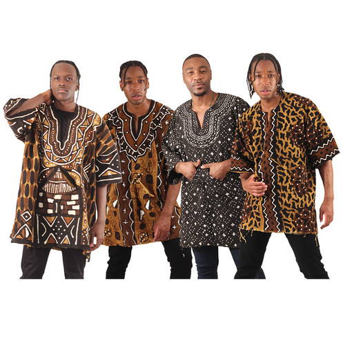 Set Of 4 Mud Cloth Dashikis