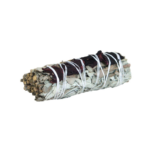 White Sage & Hibiscus Smudge Stick