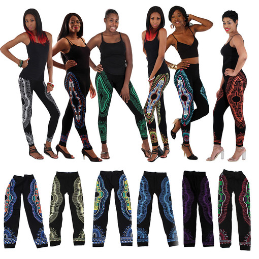 Set Of 12 Traditional Print Leggings