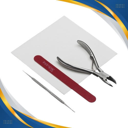T4575 - SINGLE USE - PODIATRY ASSISTANTS EMERY PACK – CURVED, ROLLER SPRING, 14CM