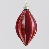 12cm Glass Flock/Clear Drop 