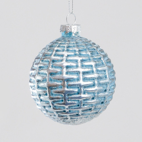 8cm Glass Ridge Pattern Ball
