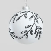 8cm Glass Leaf Pattern Ball 