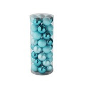 Ice Blue 8cm Plastic Ball in box (matt,shiny,glitter) x 48