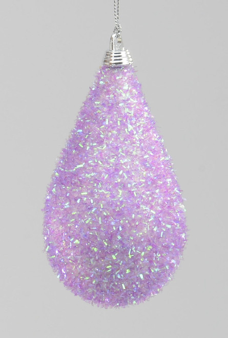 125mm Tinsel Drop Decoration Lilac