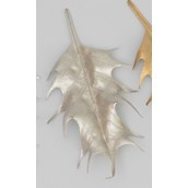 30cm Large Holly Leaf Champagne