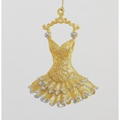 13cm Glitter Ballet Dress Dec Gold