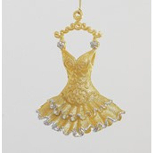 13cm Glitter Ballet Dress Dec Gold