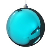 20cm Shiny Xmas Ball Aqua