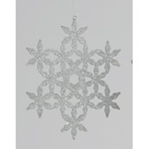 250mm Metal Snowflake Dec Silver