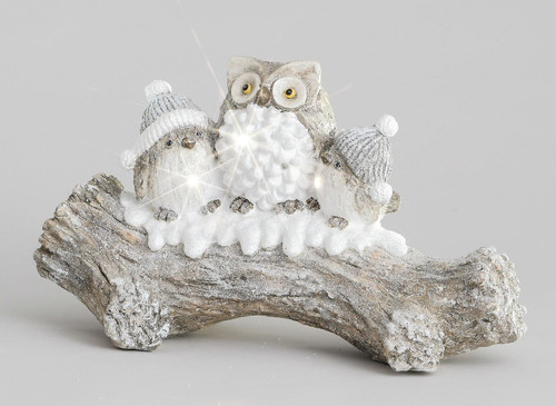 50cm Resin Owl/Bird Branch Orn LED